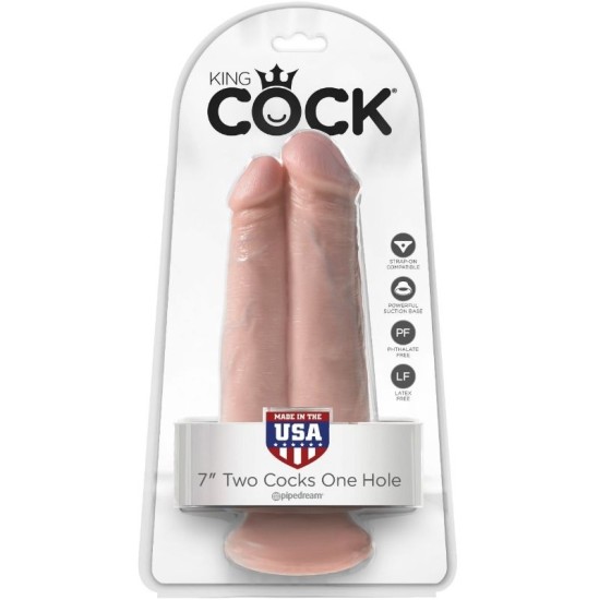King Cock TWO COCKS ONE HOLE 20.3 CM