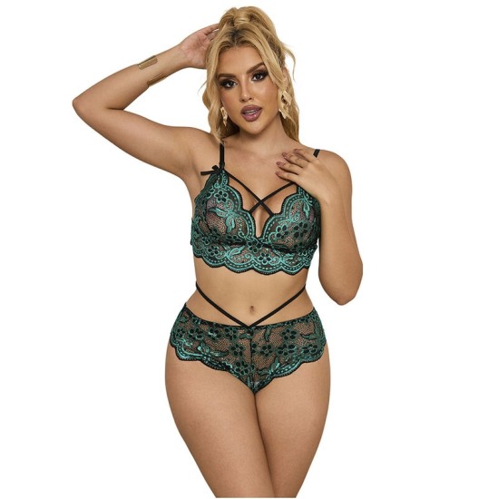 Subblime Sets SUBBLIME - 954086 BRA + BIKSES LACE GREEN S/M