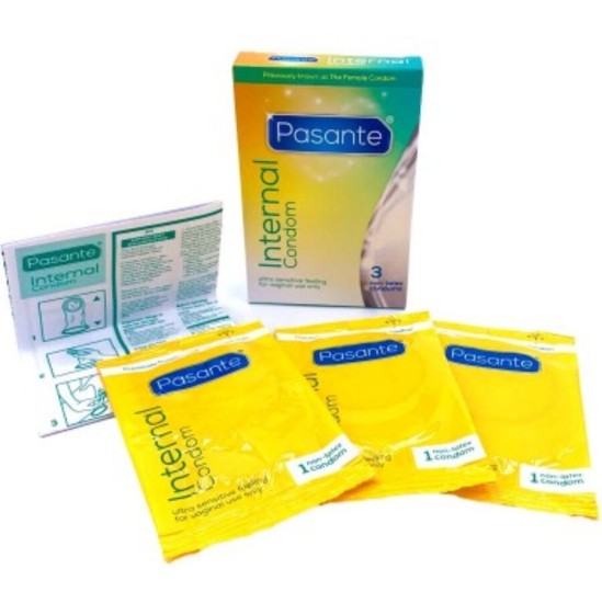 Pasante INTERNAL CONDOM NON-LATEX 3 UNITS