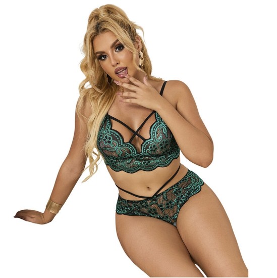 Subblime Sets SUBBLIME - 954086 BRA + BIKSES LACE GREEN S/M