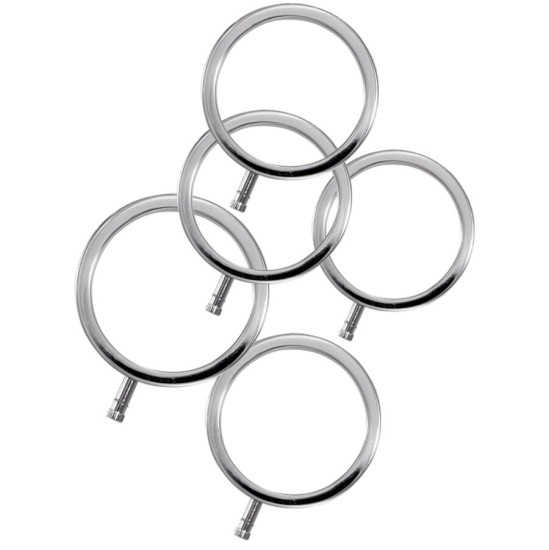 Electrastim ELECTRARINGS METAL PENIS RINGS PACK OF 5