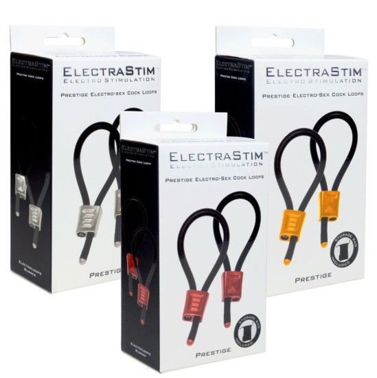 Electrastim PRESTIGE ELECTRA LOOPS ADJUSTABLE COCK RINGS RED