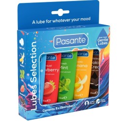 Pasante PACK ASSORTED FLAVOR LUBRICANTS 5 UNITS X 15 ML