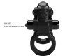 Pretty Love - PASSIONATE RING DOUBLE VIBRATING RING + CLITORIS STIMULATOR BLACK