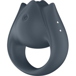 Satisfyer Partner SATISFYER - PERFECT PAIR 2 MULTIVIBRATOR 2 IN 1 PENIS RING AND FINGER STIMULATOR GREY