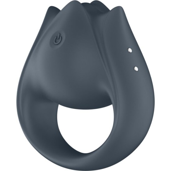 Satisfyer Partner SATISFYER - PERFECT PAIR 2 MULTIVIBRATOR 2 IN 1 PENIS RING AND FINGER STIMULATOR GREY