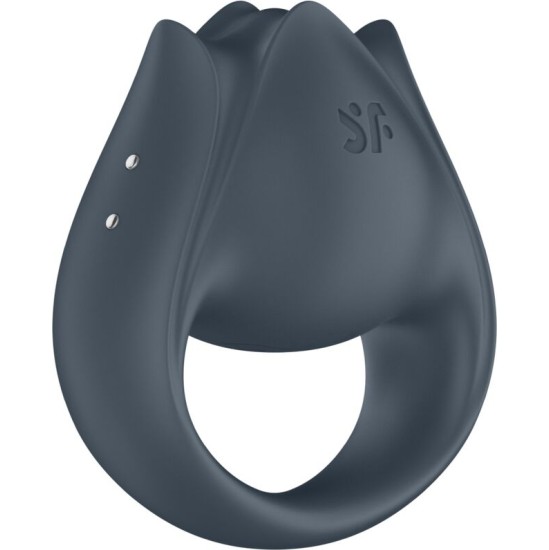 Satisfyer Partner SATISFYER - PERFECT PAIR 2 MULTIVIBRATOR 2 IN 1 PENIS RING AND FINGER STIMULATOR GREY
