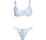 Subblime Sets SUBBLIME - 957636 FLOWER EMBROIDERED BRA AND PANTIES SET SKY BLUE L/XL