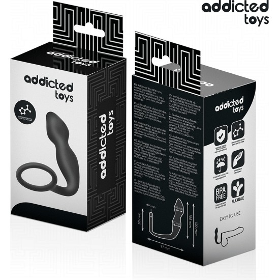 Addicted Toys ANAL PLUG WITH RING SILICONE MODEL 2