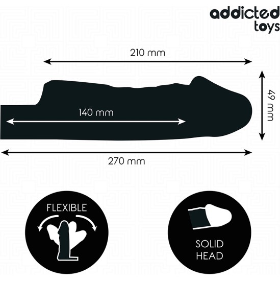 Addicted Toys TRANSPARENT PENIS SHEATH SIZE M 27 CM