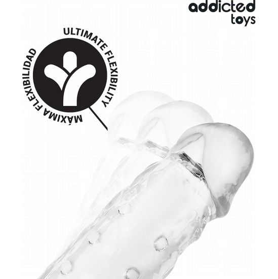 Addicted Toys TRANSPARENT PENIS SHEATH SIZE M 27 CM