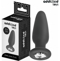 Addicted Toys ANAL PLUG WITH JEWEL SILICONE SIZE M 10.4 CM