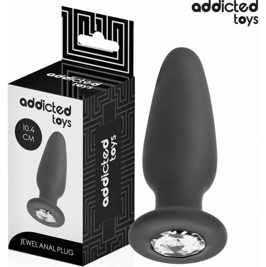 Addicted Toys ANAL PLUG WITH JEWEL SILICONE SIZE M 10.4 CM