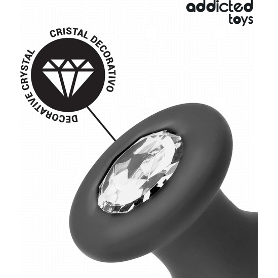 Addicted Toys ANAL PLUG WITH JEWEL SILICONE SIZE M 10.4 CM