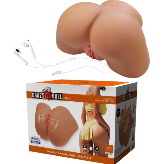Crazy Bull ILANA REALISTIC FEMALE BUTT VIBRATOR AND SUCKER WITH SOUND 6.8 KG
