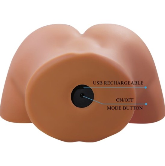 Crazy Bull ILANA REALISTIC FEMALE BUTT VIBRATOR AND SUCKER WITH SOUND 6.8 KG