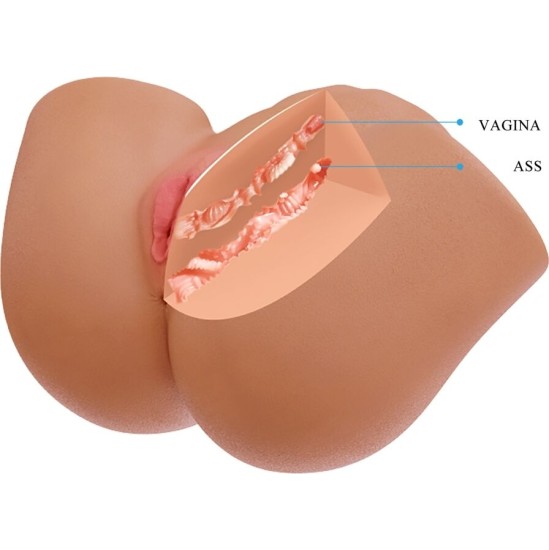 Crazy Bull ILANA REALISTIC FEMALE BUTT VIBRATOR AND SUCKER WITH SOUND 6.8 KG