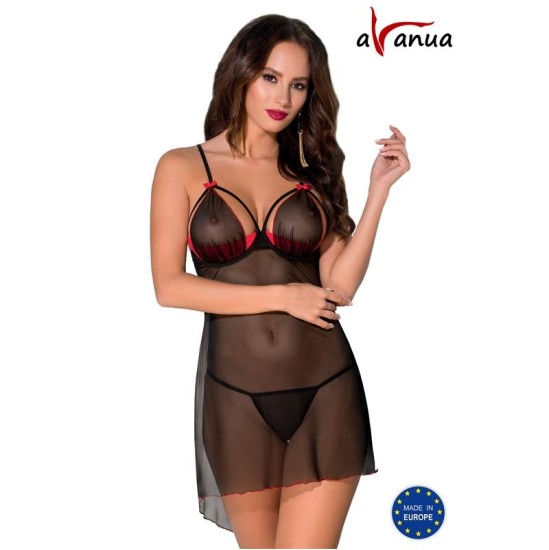 Avanua CYRA Chemise sarkans/melns