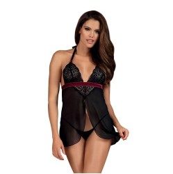 Obsessive Rossita Babydoll musta stringiga