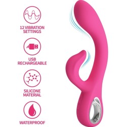 Pretty Love Flirtation PRETTY LOVE – FRITZ RABBIT VIBRATOR 12 VIBRATIONS PINK