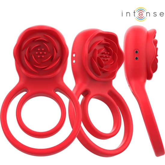 Intense Fun INTENSE — GAIL STIMULATOR ROSE 10 VIBRATIONS RED TĀLVADĪBAS PULTS