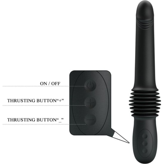 Pretty Love PAZUZU VIBRATOR 3 THRUST MODES BLACK