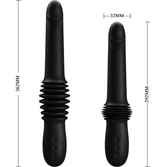 Pretty Love PAZUZU VIBRATOR 3 THRUST MODES BLACK