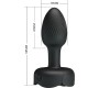 Pretty Love OLMAN ANAL PLUG WITH LED LIGHT BLACK 8.8 CM