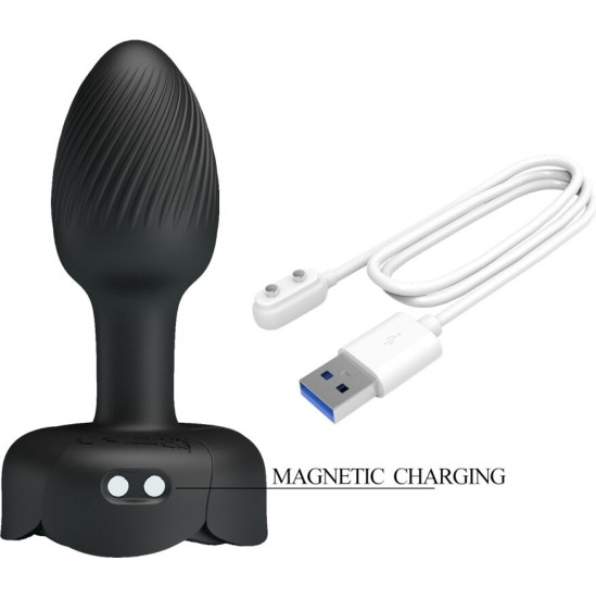 Pretty Love OLMAN ANAL PLUG WITH LED LIGHT BLACK 8.8 CM