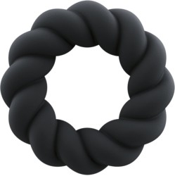 Rocks-Off TWIST BLACK SILICONE MASTURBATOR RING