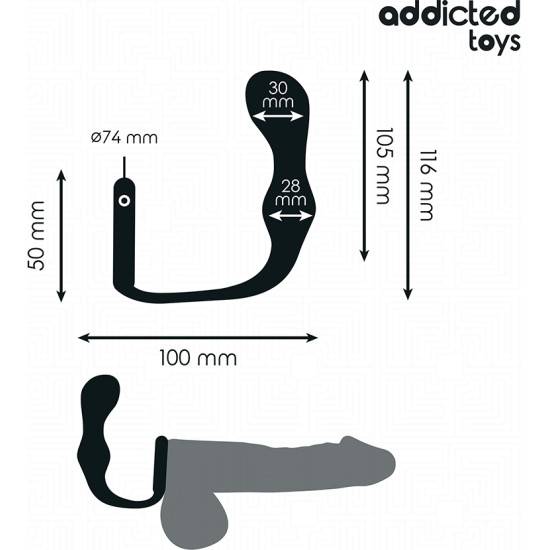 Addicted Toys ANAL PLUG WITH RING SILICONE MODEL 3