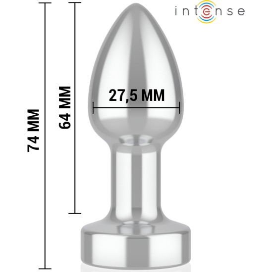 Intense Anal Toys INTENSE - ANAL PLUG 10 VIBRATIONS METAL WITH REMOTE CONTROL S
