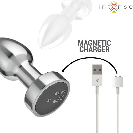 Intense Anal Toys INTENSE - ANAL PLUG 10 VIBRATIONS METAL WITH REMOTE CONTROL S