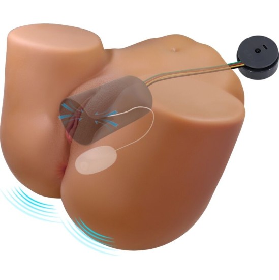 Crazy Bull WENDY REALISTIC FEMALE BUTT VIBRATOR AND SUCKER WITH SOUND 11 KG