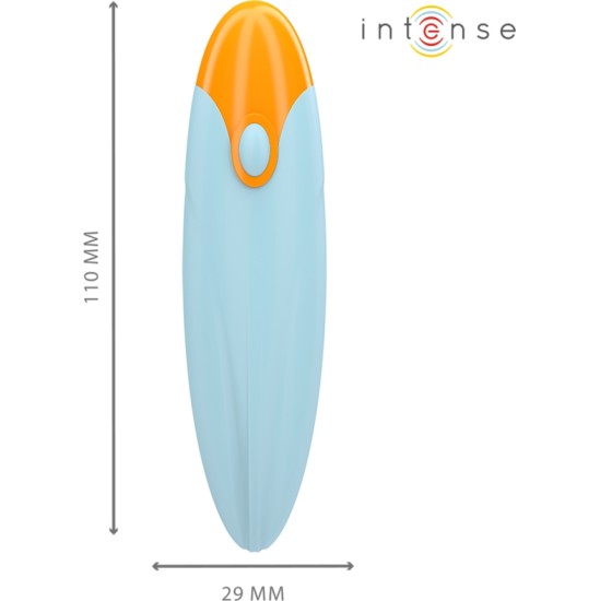 Intense Fun INTENSE — MIKE VIBRATING BULLET 10 VIBRATIONS BLUE TĀLVADĪBAS PULTS