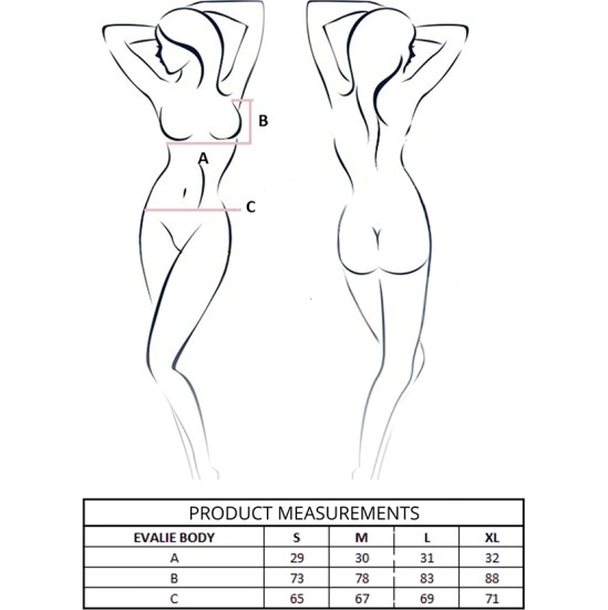 Passion Woman Teddies PASSION - EVALIE BODY BLACK L/XL