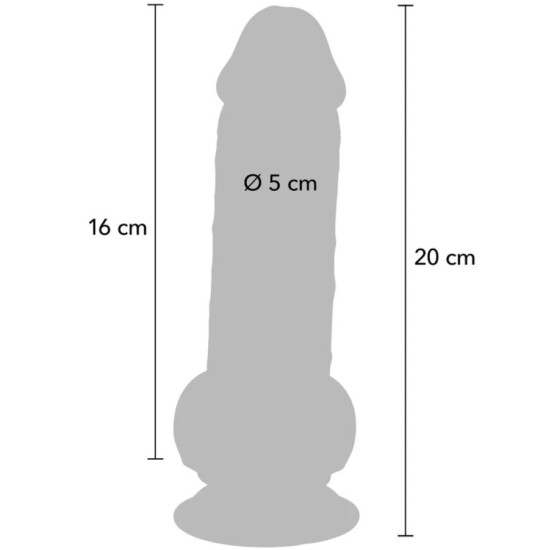 Get Real DELUXE REALISTIC PENIS WITH TESTICLES EXTRA THICK 20 CM