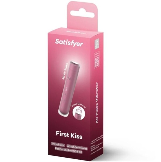 Satisfyer Air Pulse SATISFYER - FIRST KISS WAVE CLITORIS STIMULATOR GARNET