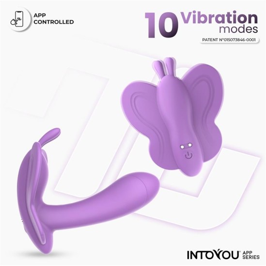 Intoyou App Series Wingy Butterfly Vibrator with App Lavender