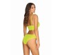 Obsessive Neonia 2 Piece Bra Set with Zipper Neon Yellow