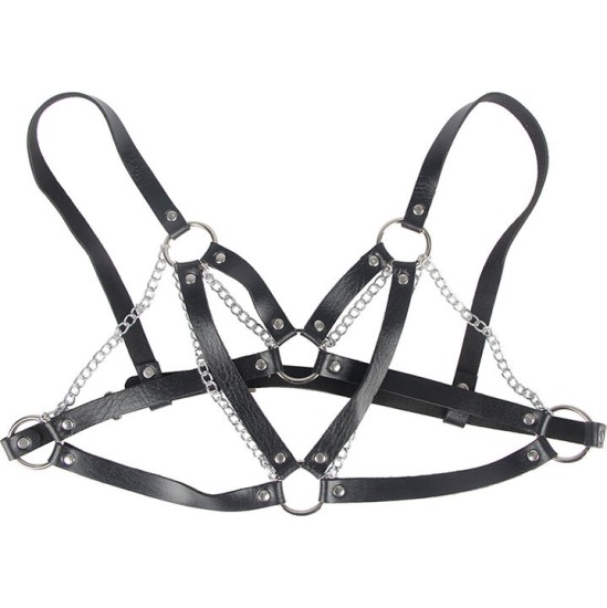 Subblime Fetish SUBBLIME - 953713 PUNK BONDAGE BELT METAL BUCKLE BLACK ONE SIZE