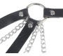 Subblime Fetish SUBBLIME - 953713 PUNK BONDAGE BELT METAL BUCKLE BLACK ONE SIZE