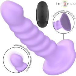 Intense Fun INTENSE - BRENDA VIBRATOR SIZE M SPIRAL DESIGN 10 VIBRATIONS PURPLE REMOTE CONTROL