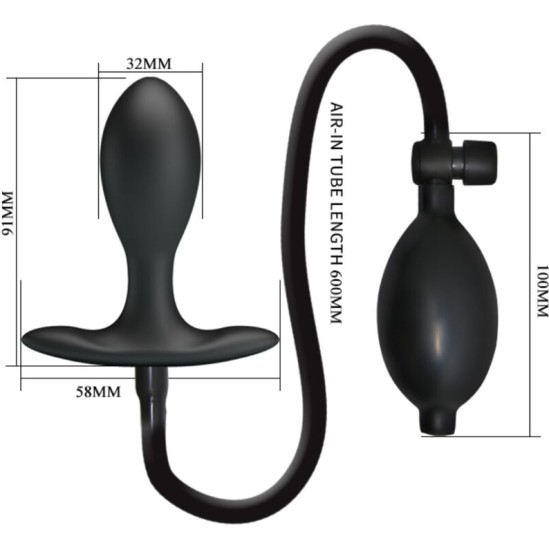 Pretty Love INFLATABLE ANAL PLUG BLACK