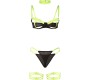 Subblime Sets SUBBLIME - 955274 BRA SET WITH NECKLACE AND LEG DETAILS FLUORESCENT GREEN S/M