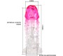 Pretty Love WILFORD REALISTIC ENLARGEMENT SHEATH WITH EMBOSSED PENIS PINK