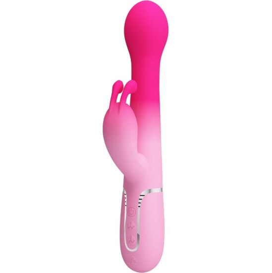 Pretty Love DEJON 3 IN 1 MULTIFUNCTION RABBIT VIBRATOR PINK