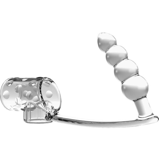 Pretty Love Male PRETTY LOVE - PENIS SLEEVE WITH ANAL PLUG TRANSPARENT