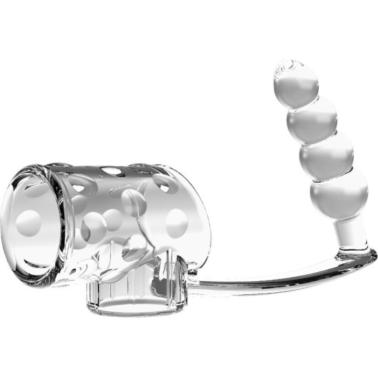 Pretty Love Male PRETTY LOVE - PENIS SLEEVE WITH ANAL PLUG TRANSPARENT