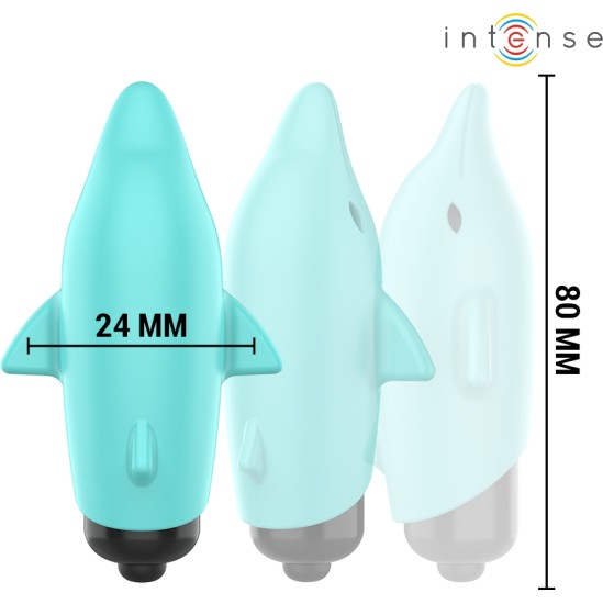 Intense Fun INTENSE - ECHO VIBRATING BULLET DOLPHIN BLUE 8 X 4.7 CM